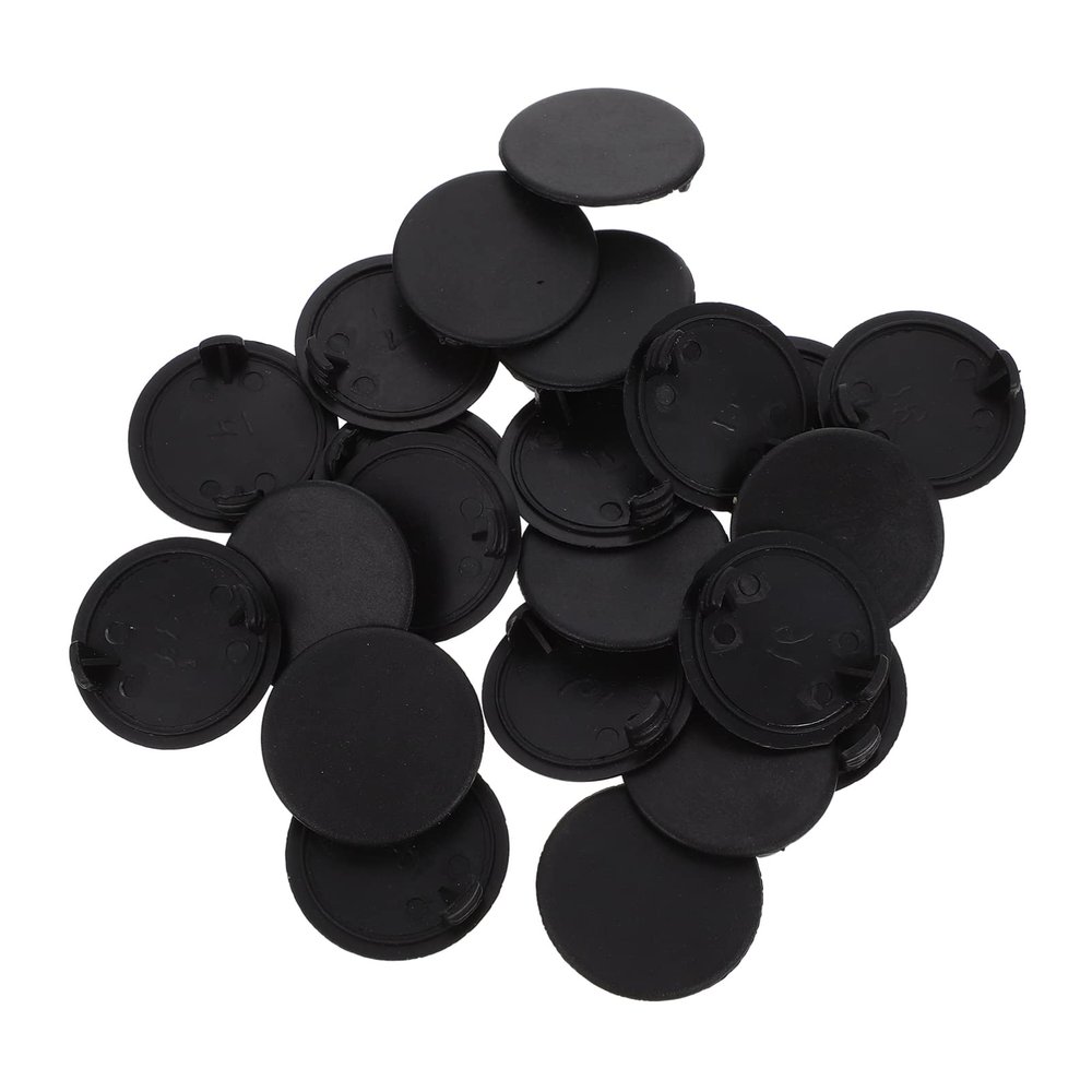 ABOOFAN 20 Pcs Hole Plug Plastic Plug Head Size Piggy Banks Bottom Stoppers Piggy Bank Round Plug Bottom Covers Plugs Piggy Bank Stoppers Large Piggy Bank Stopper with Stopper Hole Black
