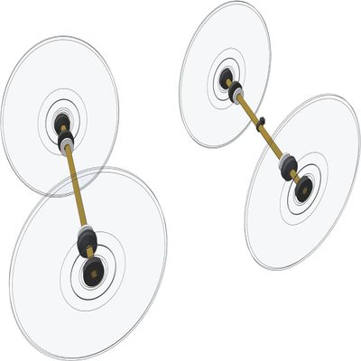 20-Pack of Ultra-Thin, Low Inertia Wheels, 10-Brass Axles, and 20-DVD/CD Spacers for Mousetrap/Rubber Band Powered car and All STEM Vehicle Projects.