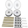 20-Pack of Ultra-Thin, Low Inertia Wheels, 10-Brass Axles, and 20-DVD/CD Spacers for Mousetrap/Rubber Band Powered car and All STEM Vehicle Projects. view 2