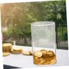 Yardwe Acrylic Piggy Bank Money Saving Box for Cash Cylinder Design 1- Storage for Office and Home view 3