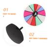Amosfun Prize Wheel Stand Acrylic Rainbow Color Tabletop Roulette for Parties Dry Erase for Prizes Fun Carnival Game view 3