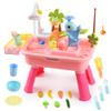 Hanyutom 2026 Upgraded Toddler Sand Water Table Toy with Electric Water Pump, Kids Sand Water with Faucet/Play Food Accessories/Fishing Toy, Kitchen Play Sink Toys for Girl Boy Age 3+ (Pink) view 1