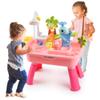 Hanyutom 2026 Upgraded Toddler Sand Water Table Toy with Electric Water Pump, Kids Sand Water with Faucet/Play Food Accessories/Fishing Toy, Kitchen Play Sink Toys for Girl Boy Age 3+ (Pink) view 2