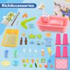 Hanyutom 2026 Upgraded Toddler Sand Water Table Toy with Electric Water Pump, Kids Sand Water with Faucet/Play Food Accessories/Fishing Toy, Kitchen Play Sink Toys for Girl Boy Age 3+ (Pink) view 4