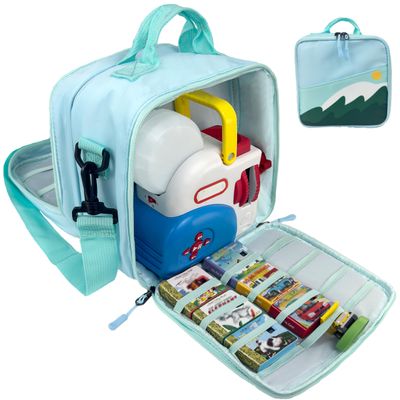 Carrying Case Compatible with Little Tikes Story Dream Machine Books Starter SetKids Toys Storage Case for Little Tikes Storybook, Audio Play, Character ,with Handle and Shoulder Strap (light green)