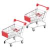 GALPADA 2pcs Miniature Shopping Cart Toys Shopping Trolley Toy Mini Supermarket Cart for Boys and Girls Storage Baskets view 1