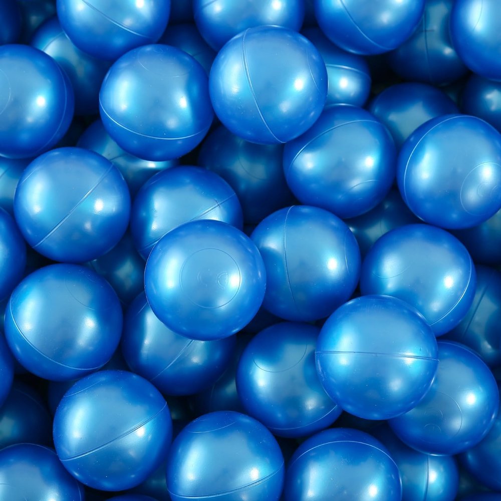 Heopeis Ball Pit Balls - 2.75inch Plastic Ball Play Balls BPA Free Phthalate Free Non-Toxic Play Balls for Children Ball Pit Party Brithday Ball Pool Tent, Pearl Blue, 100pcs.