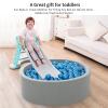 Heopeis Ball Pit Balls - 2.75inch Plastic Ball Play Balls BPA Free Phthalate Free Non-Toxic Play Balls for Children Ball Pit Party Brithday Ball Pool Tent, Pearl Blue, 100pcs. view 2