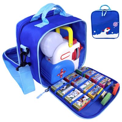 Carrying Case Compatible with Little Tikes Story Dream Machine Books Starter SetKids Toys Storage Case for Little Tikes Storybook, Audio Play, Character ,with Handle and Shoulder Strap (deepblue)