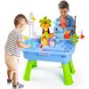 Hanyutom 2026 Upgraded Toddler Sand Water Table Toy with Electric Water Pump, Kids Sand Water with Faucet/Play Food Accessories/Fishing Toy, Kitchen Play Sink Toys for Girl Boy Age 3+ (Blue) view 1