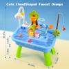 Hanyutom 2026 Upgraded Toddler Sand Water Table Toy with Electric Water Pump, Kids Sand Water with Faucet/Play Food Accessories/Fishing Toy, Kitchen Play Sink Toys for Girl Boy Age 3+ (Blue) view 2