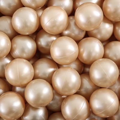 Heopeis Ball Pit Balls - 2.7inch Plastic Ball Play Balls BPA Free Phthalate Free Non-Toxic Play Balls for Children Ball Pit Party Brithday Ball Pool Tent. 100pcs(Pearl Gold)