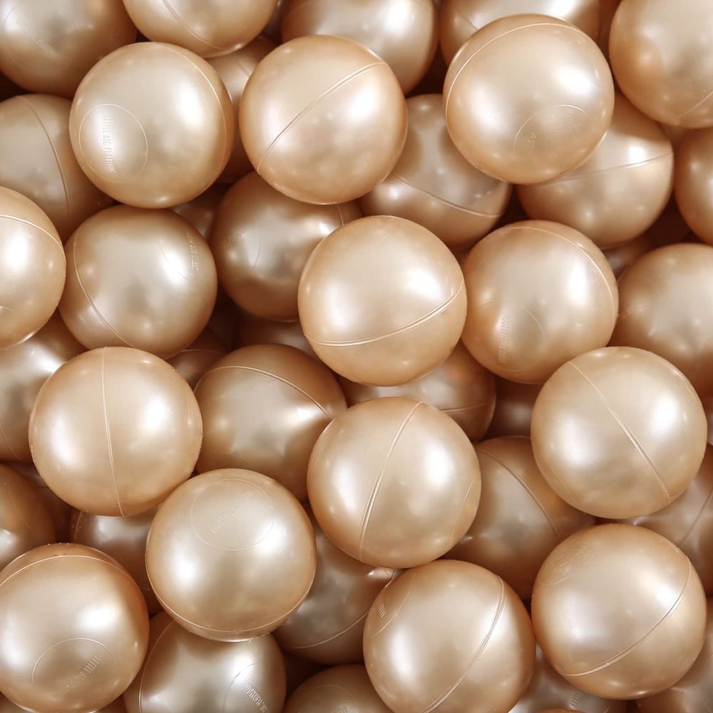 Heopeis Ball Pit Balls - 2.7inch Plastic Ball Play Balls BPA Free Phthalate Free Non-Toxic Play Balls for Children Ball Pit Party Brithday Ball Pool Tent. 100pcs(Pearl Gold)