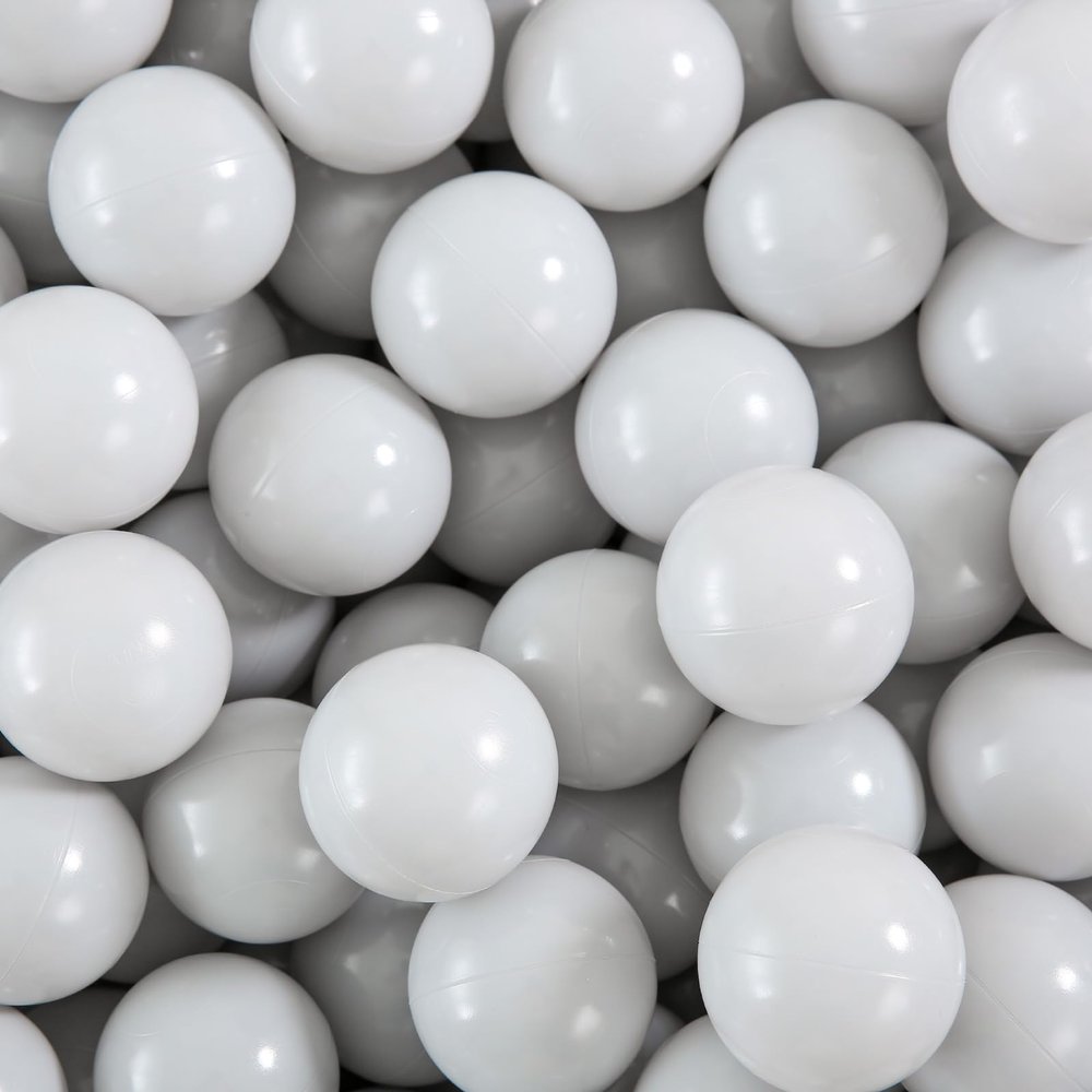 Heopeis Ball Balls & Jump Bouncers - 2.75" Plastic BPA Free Non-Toxic Play Balls, Phthalate Free, 100 Count (Macaron Gray)