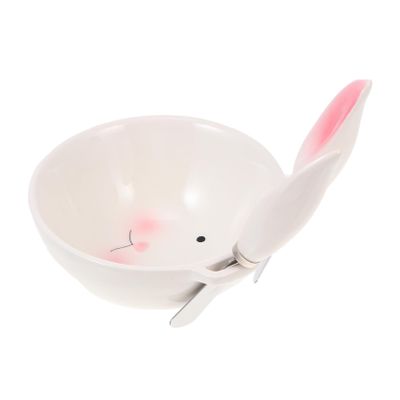 Alipis Japanese Ceramic Bowl Set Cute Dinnerware 1 Set Dishwasher Safe Creative Food Dispenser for Boys and Girls for Home Use