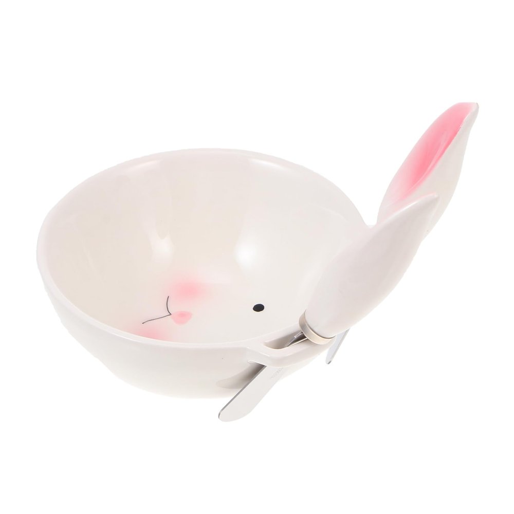 Alipis Japanese Ceramic Bowl Set Cute Dinnerware 1 Set Dishwasher Safe Creative Food Dispenser for Boys and Girls for Home Use