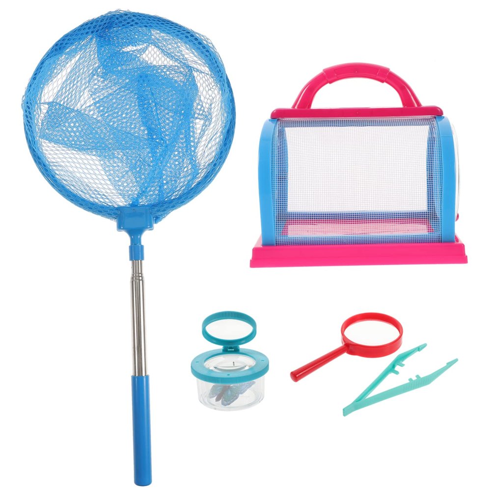 Garneck Outdoor Bug Catching Kit for Boy Girl Set with Magnifying Glass Insect Net and Collection Box Safe Exploration Tools for Nature Observation and Discovery