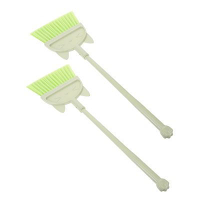 Amosfun 2pcs Boy Girl Cartoon Broom Mini Brooms Handles for Boy Girl Housework Cleaning Engaging Boy Girl Cleaning Tools for Motor Skills Development Safe Design for Boys Girls