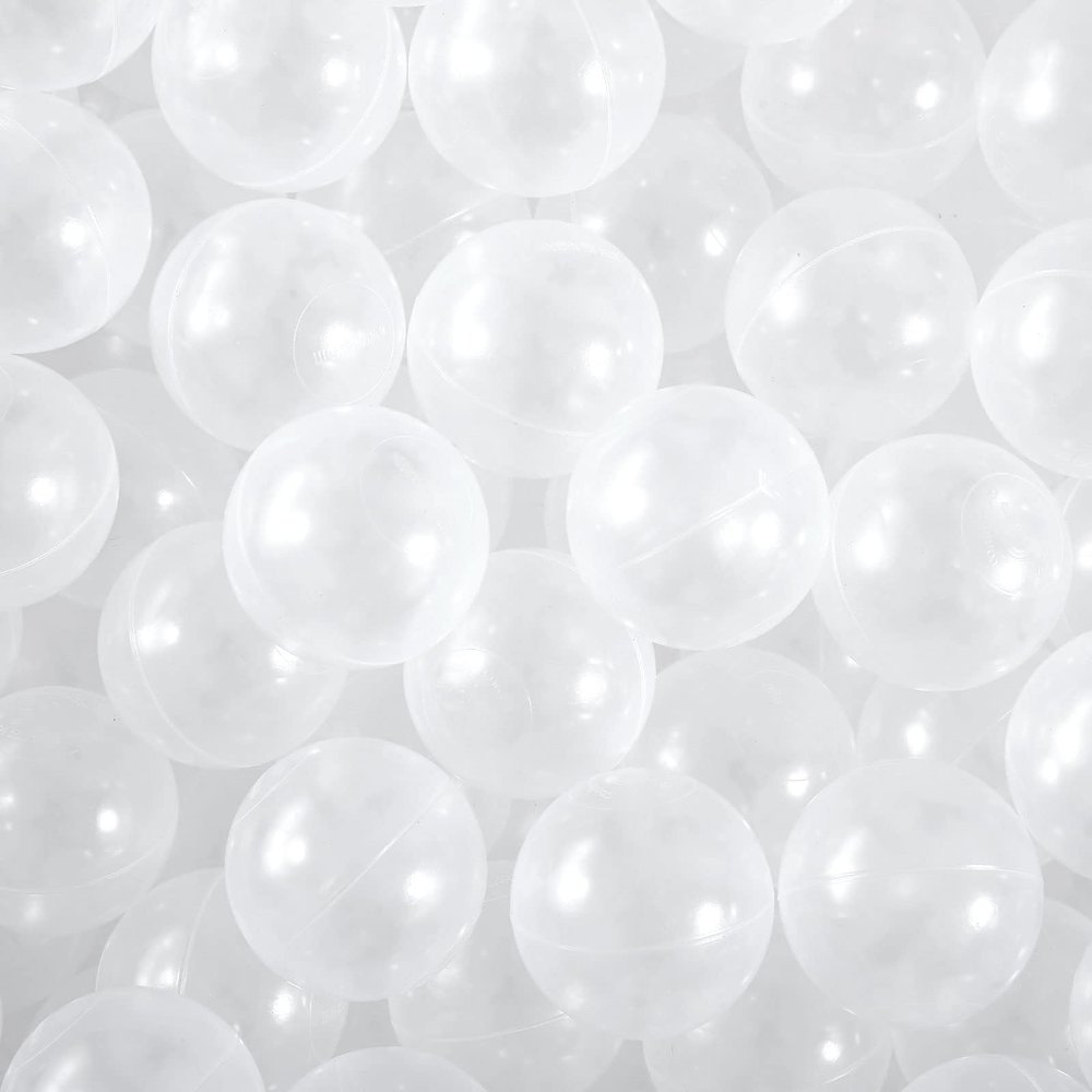 Heopeis Ball Pit Balls - 2.75inch Plastic Play Balls Large Toy Balls BPA Free Phthalate Free Non-Toxic for Children Ball Pit Party Brithday Playpen Tent, Transparent, 100pcs.
