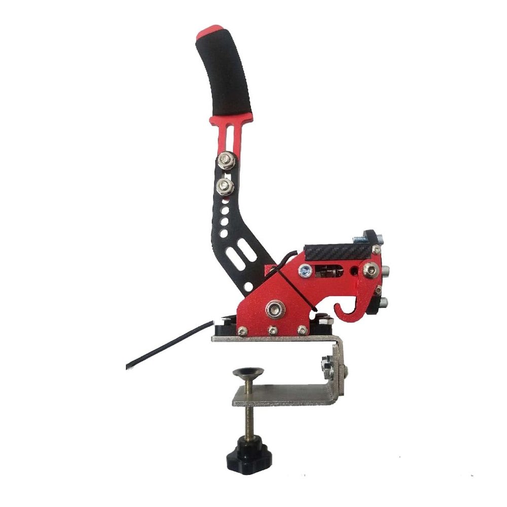 RuiJOTWAT Racing Brake 64-Bit Pc USB Handbrake with Fixture for Racing Game Red