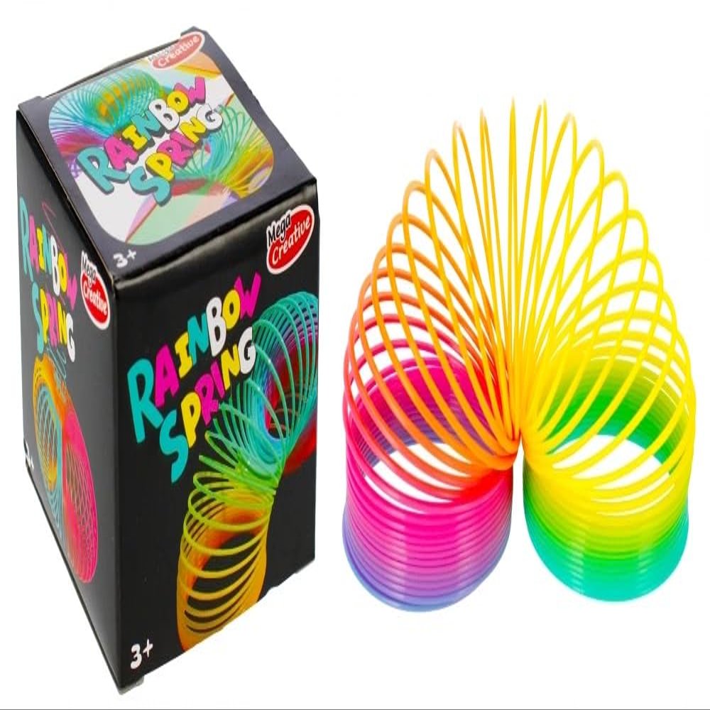 Mega Creative Rainbow Spring Toy for Children Set, 7 x 7 cm Spiral Rainbow Spring for Children and Adults