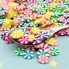 10mm Multicolor Peppermint Polymer Clay Sprinkles, Rainbow Candy Nail Art Slices, Miniature Faux Mint Embellishments for Crafts - Non Edible (Multicolor, 30 gram Bag) view 1