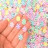 10mm Multicolor Peppermint Polymer Clay Sprinkles, Rainbow Candy Nail Art Slices, Miniature Faux Mint Embellishments for Crafts - Non Edible (Multicolor, 30 gram Bag) view 2