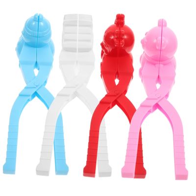 IMIKEYA 4Pcs Maker Clips for Cartoon Snow for Outdoor Winter Fun Easy to Use Molds for Family Play Lightweight Safe Design