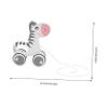 Vaguelly 1pc Animal Tractor Trucks Tow Truck for Pull Car Car Pull Along Pull for Walking Pull Car White Wooden view 2