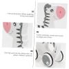 Vaguelly 1pc Animal Tractor Trucks Tow Truck for Pull Car Car Pull Along Pull for Walking Pull Car White Wooden view 4