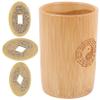 BESPORTBLE Bamboo Tube Hexagram Tool Divination Coin for Feng Shui Chinese Fortune Telling Game view 1