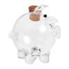 Abaodam Glass Piggy Bank Money Pot Miniature Gold Bean Jar Novelty Pig Box for Boy Girl Savings Bank Decorative Home Adornment view 1