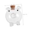 Abaodam Glass Piggy Bank Money Pot Miniature Gold Bean Jar Novelty Pig Box for Boy Girl Savings Bank Decorative Home Adornment view 2