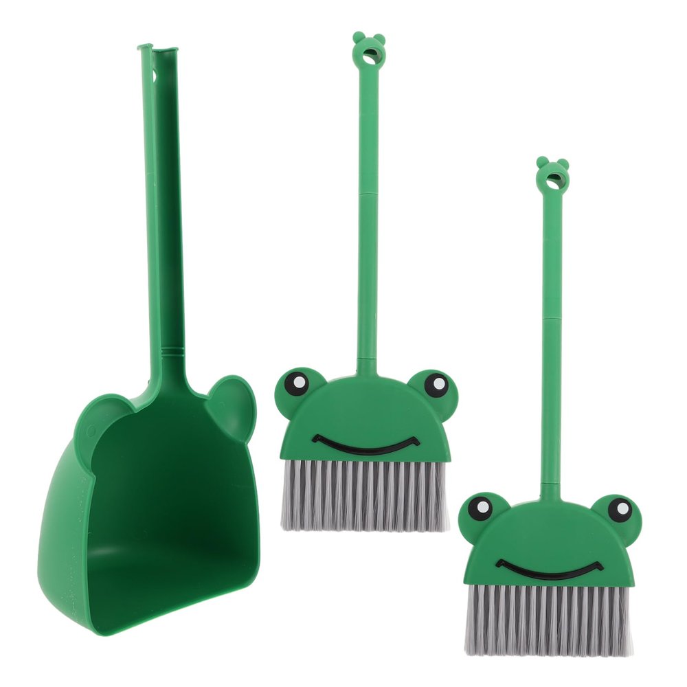 KICHOUSE 1set Boys and Girls Cleaning Tool Cartoon Broom and Dustpan Toddlers Lightweight and Portable Boy Girl Cleaning Supplies for Home and Kindergarten Adorable Design