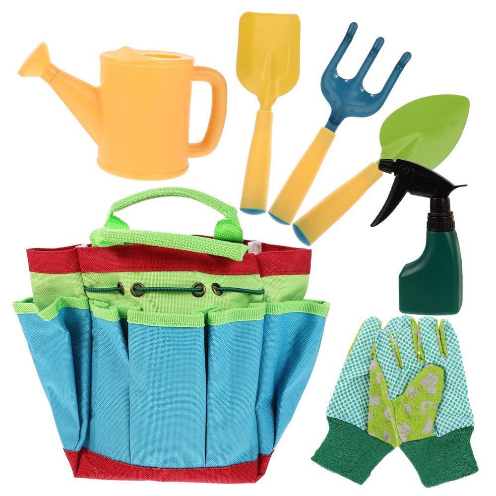 Toddmomy 1set Boy Girl Gardening Tools Outdoor Gardening Tools for Boy Girl Includes Shovel Rake and More Safe and Sturdy for Young Gardeners