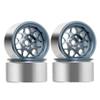 2.2 Beadlock Wheels4PCS Aluminum 2.2 Wheels Compatible with 1/10 RC Crawler Car Wraith RR10 SCX10 II III 90046 TRX4 TRX6 YETI D90 CC01(4pcs Titanium) view 1