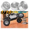 2.2 Beadlock Wheels4PCS Aluminum 2.2 Wheels Compatible with 1/10 RC Crawler Car Wraith RR10 SCX10 II III 90046 TRX4 TRX6 YETI D90 CC01(4pcs Titanium) view 3