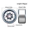 2.2 Beadlock Wheels4PCS Aluminum 2.2 Wheels Compatible with 1/10 RC Crawler Car Wraith RR10 SCX10 II III 90046 TRX4 TRX6 YETI D90 CC01(4pcs Titanium) view 4