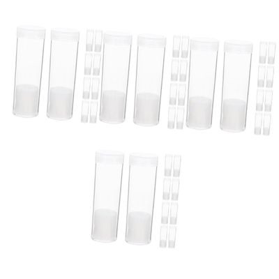 Angoily 40pcs Tubes for Quarter Holders Lids for Safe Storage and Display for Collecting and Organization
