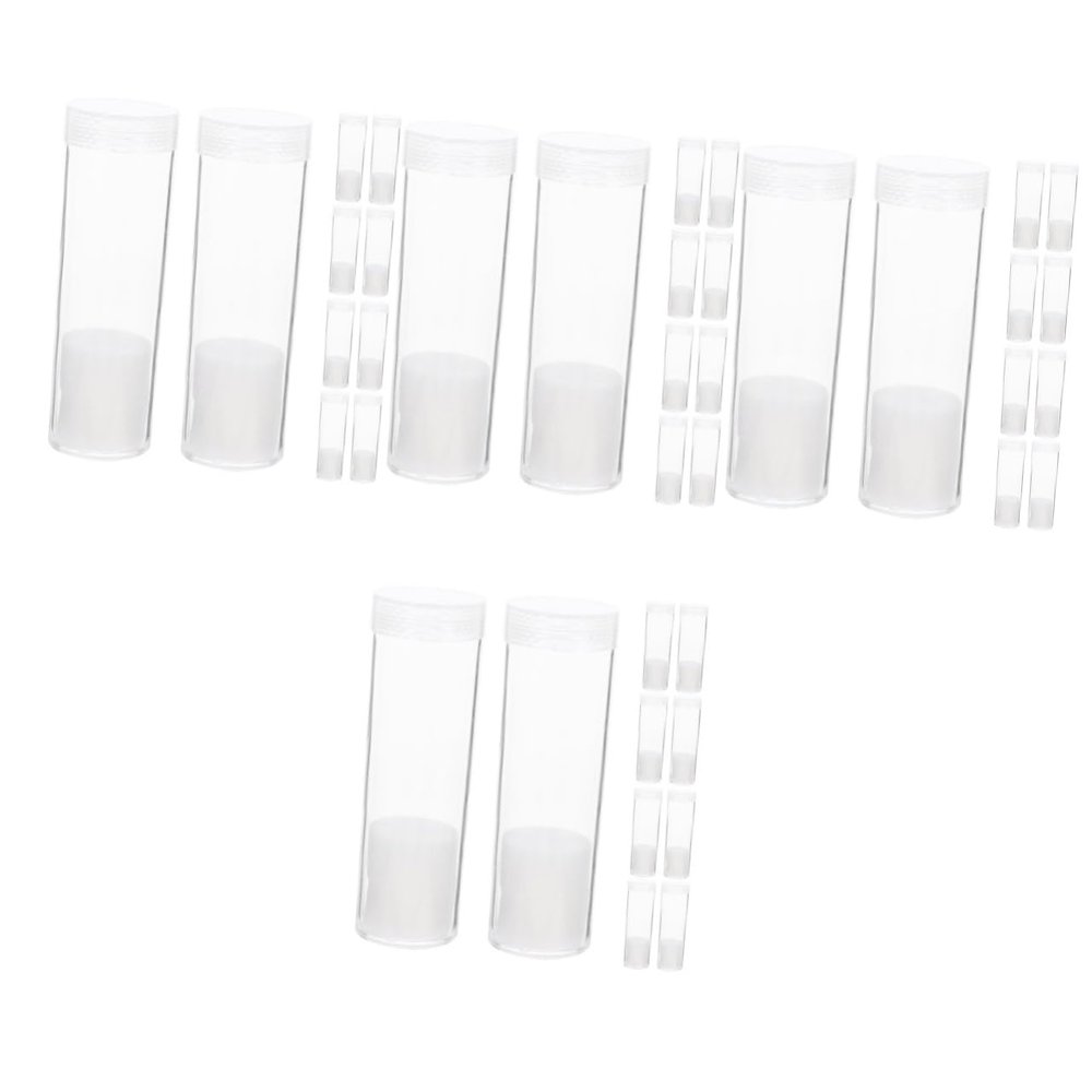 Angoily 40pcs Tubes for Quarter Holders Lids for Safe Storage and Display for Collecting and Organization
