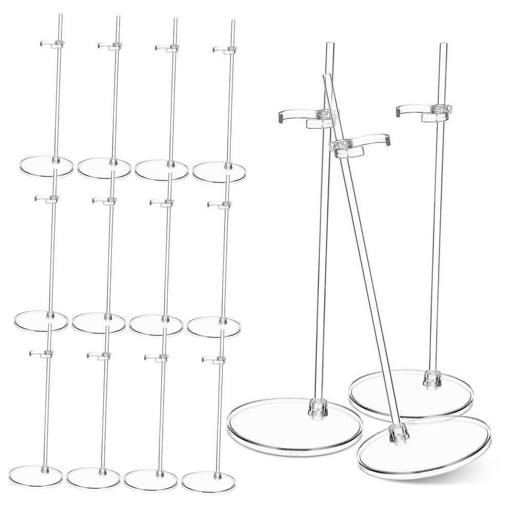 CVUTOVO 15pcs Strong Doll Stands Quick Setup Dolls Holder for Display and Support Stand for Collection