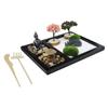Abaodam Zen Garden Kit for Desk Meditation Sandbox with Sand and Rake Decorative Indoor Garden for Tranquility and Stress Relief for Office and Home Decor view 1