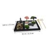 Abaodam Zen Garden Kit for Desk Meditation Sandbox with Sand and Rake Decorative Indoor Garden for Tranquility and Stress Relief for Office and Home Decor view 2