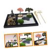 Abaodam Zen Garden Kit for Desk Meditation Sandbox with Sand and Rake Decorative Indoor Garden for Tranquility and Stress Relief for Office and Home Decor view 3