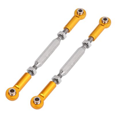 BESPORTBLE 6PCS 88mm Adjustable Pull Rods for RC Trucks Compatible 1/10 1/8 Redcat HSP Racing HPI Long Suspension Linkage Upgrade Parts