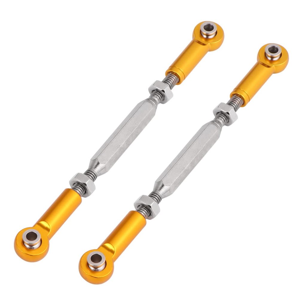 BESPORTBLE 6PCS 88mm Adjustable Pull Rods for RC Trucks Compatible 1/10 1/8 Redcat HSP Racing HPI Long Suspension Linkage Upgrade Parts