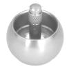 2pcs Metal Flip, Gyroscopes Stainless Steel Automatic Mushroom Over Top Tippe Shape Exquisite with Storage Bag for Toy GiftSilver Bag (Silver) view 1