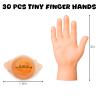 60 Pcs Tiny Finger Hands Mini Fingers Funny Hand Puppets, Miniature Small Hands for Puppet Show, Gag Performance, Cute Little Hand Finger for Party Favors view 2