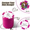 100-1000 Custom Poker Chips, 37/40mm Plastic Poker Chips with Personalized Logo, Image or Text, Double Sided Full Color Print Custom Tokens for Bar, Party, Poker Game, Casino Night (Rose Red, 40MM) view 2