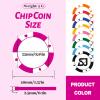 100-1000 Custom Poker Chips, 37/40mm Plastic Poker Chips with Personalized Logo, Image or Text, Double Sided Full Color Print Custom Tokens for Bar, Party, Poker Game, Casino Night (Rose Red, 40MM) view 3